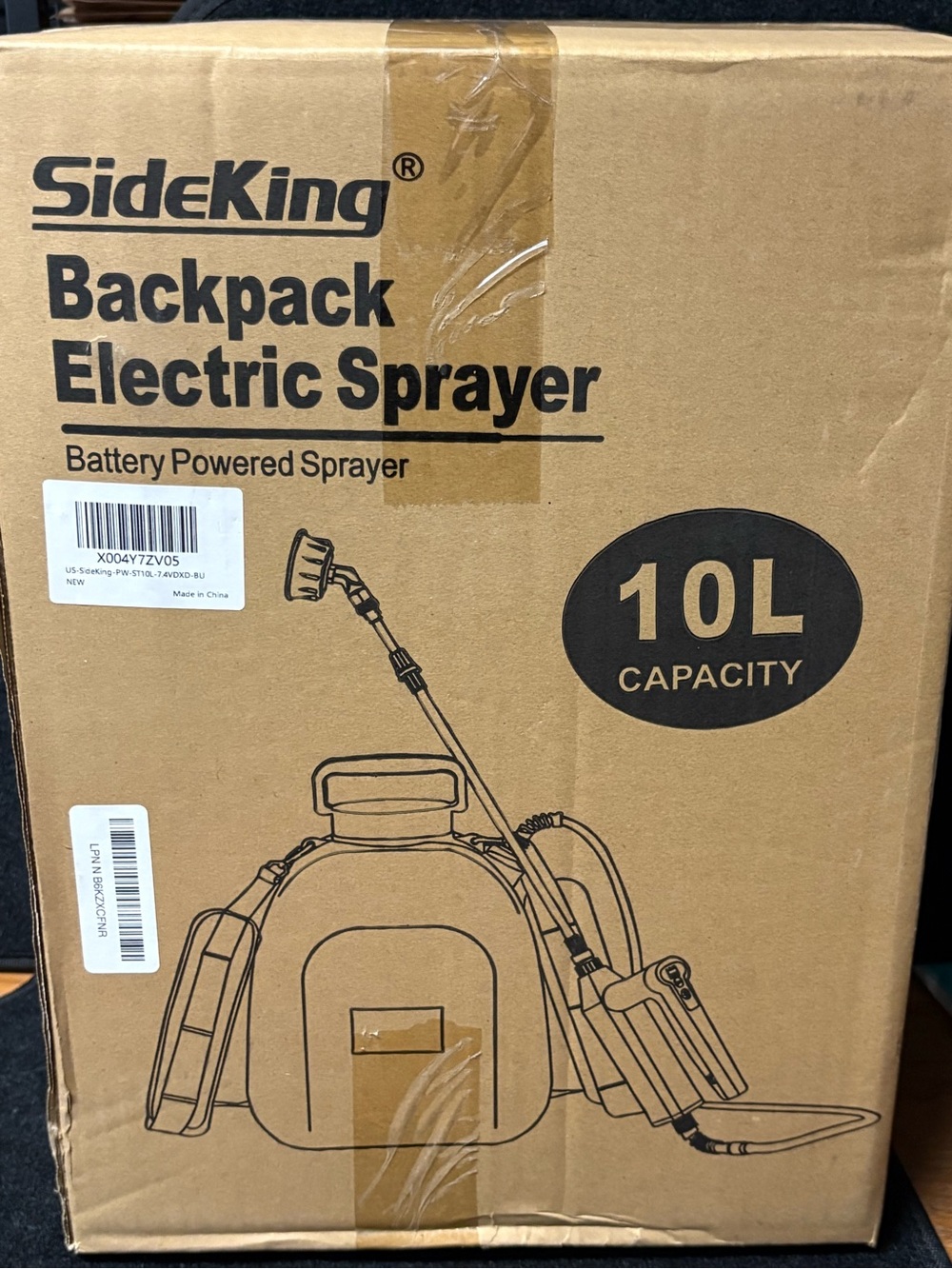 SideKing 10L / 2.6 Gallon Battery Powered Backpack Electric Sprayer NEW